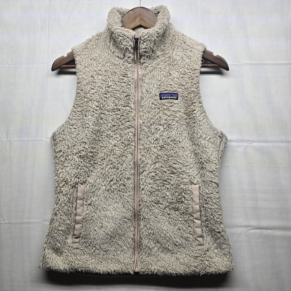 Patagonia Beige Los Gatos Fleece Full Zip Vest Women’s S Outdoor Hiking